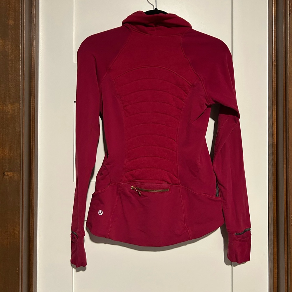 Lululemon Fleece Out Jacket Berry Rumble Size 4 - Picture 6 of 13